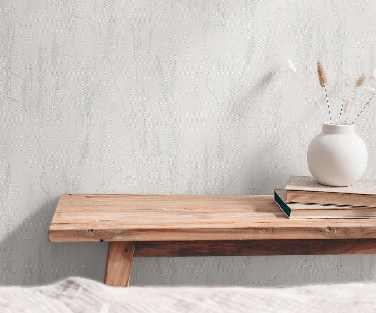 Galerie GG82140 Hygge Home Meadow Stems Motif Beige Wallpaper GG82140 Beige Wallpaper