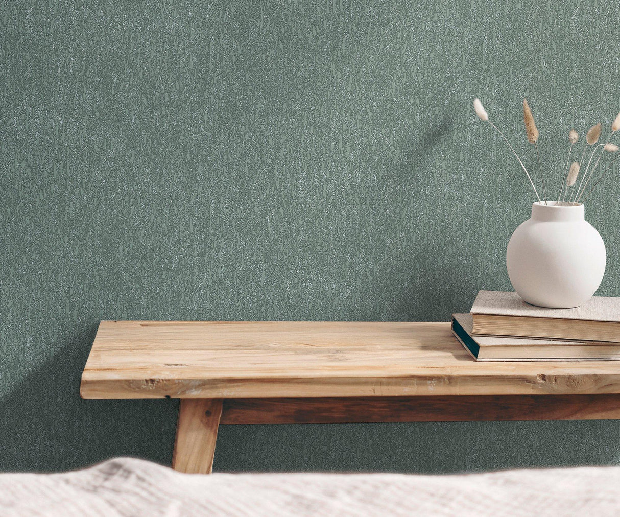 Galerie GG82142 Hygge Home Soft Plaster Motif Green Wallpaper GG82142 Green Wallpaper
