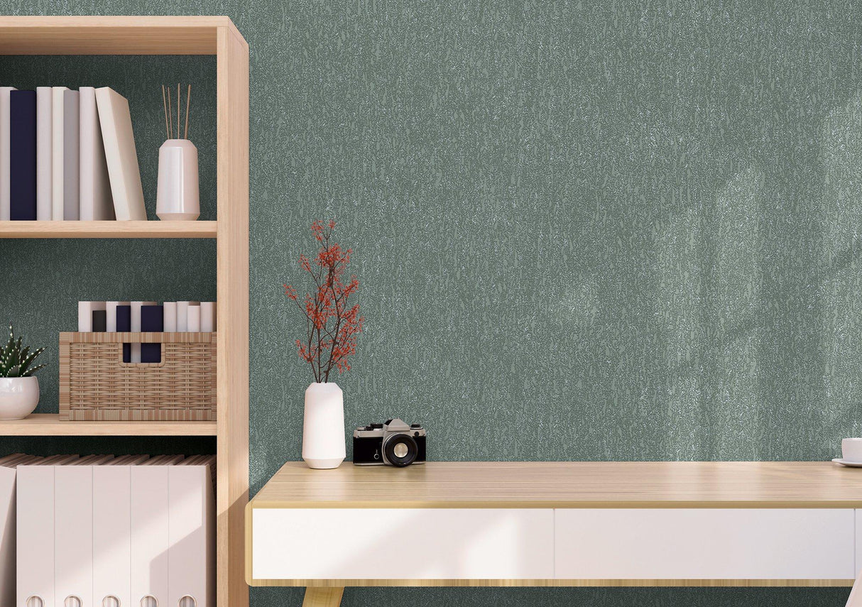 Galerie GG82142 Hygge Home Soft Plaster Motif Green Wallpaper GG82142 Green Wallpaper