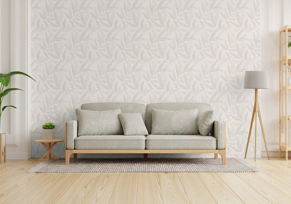 Galerie GG82148 Hygge Home Fern Weave Motif Blue Wallpaper GG82148 Blue Wallpaper
