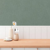 Galerie GG82154 Hygge Home Plain Texture Green Wallpaper GG82154 Green Wallpaper