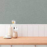 Galerie GG82155 Hygge Home Plain Texture Green Wallpaper GG82155 Green Wallpaper