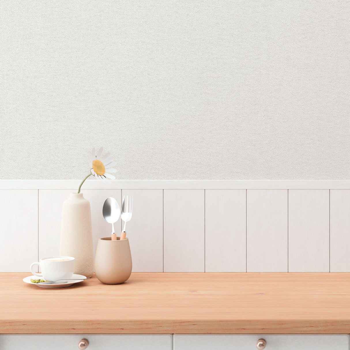 Galerie GG82161 Hygge Home Plain Texture Cream Wallpaper GG82161 Cream Wallpaper