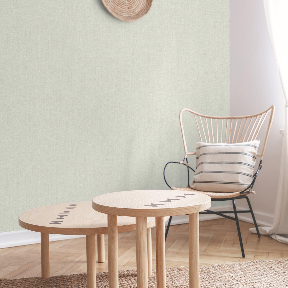 Galerie INA71002 Inia Textile Plain Cream Wallpaper INA71002 Cream Wallpaper