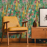 Galerie INA74601 Inia Classical Floral All-over Pink Wallpaper INA74601 Pink Wallpaper