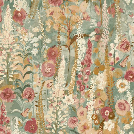Galerie INA74603 Inia Classical Floral All-over Pink Wallpaper INA74603 Pink Wallpaper