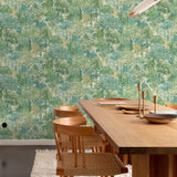 Galerie INA78602 Inia Classical Floral All-over Green Wallpaper INA78602 Green Wallpaper