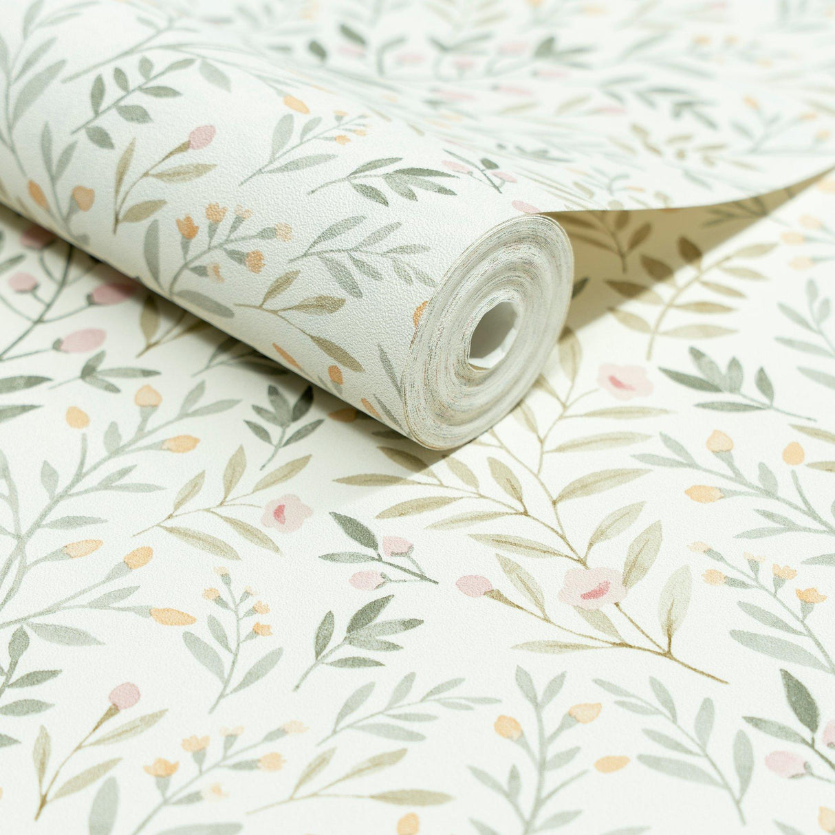 Galerie INA78801 Inia Classical Floral All-over Green Wallpaper INA78801 Green Wallpaper