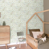 Galerie INA78803 Inia Classical Floral All-over Blue Wallpaper INA78803 Blue Wallpaper