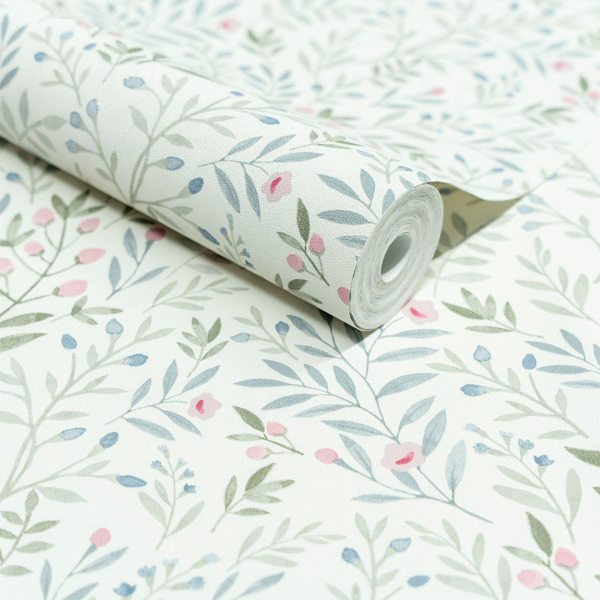 Galerie INA78803 Inia Classical Floral All-over Blue Wallpaper INA78803 Blue Wallpaper