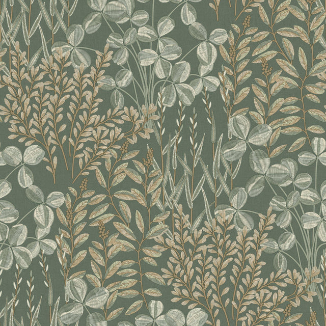 Galerie INA78901 Inia Branched Leaves All-over Green Wallpaper INA78901 Green Wallpaper