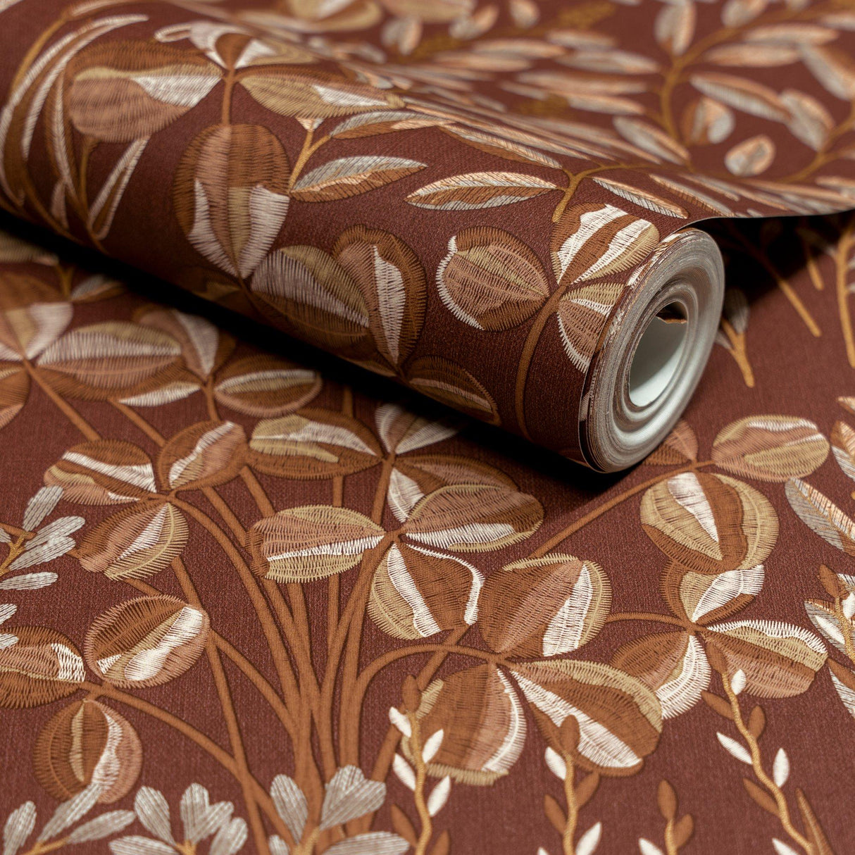 Galerie INA78902 Inia Branched Leaves All-over Red Wallpaper INA78902 Red Wallpaper
