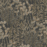 Galerie INA78903 Inia Branched Leaves All-over Black Wallpaper INA78903 Black Wallpaper