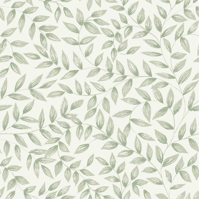 Galerie INA79202 Inia Branched Leaves All-over Green Wallpaper INA79202 Green Wallpaper