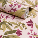 Galerie INA80402 Inia Classical Floral All-over Green Wallpaper INA80402 Green Wallpaper