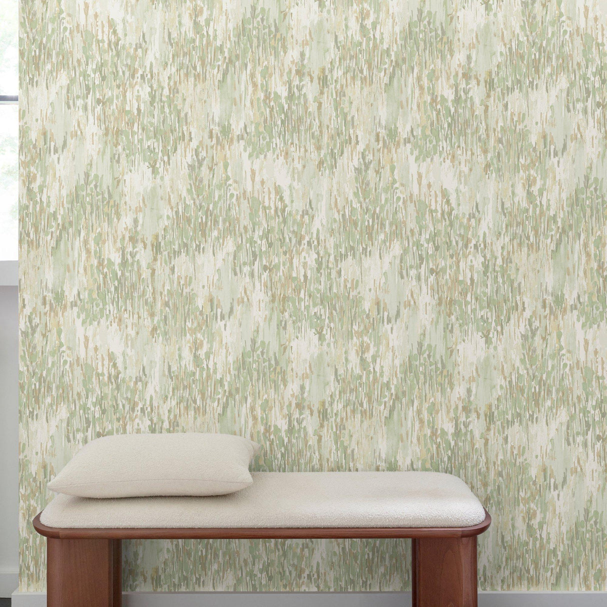 Galerie INA82803 Inia Ethnic All-over Green Wallpaper INA82803 Green Wallpaper