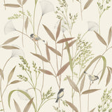 Galerie INA83502 Inia Branched Leaves All-over Beige Wallpaper INA83502 Beige Wallpaper
