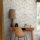 Galerie INA83502 Inia Branched Leaves All-over Beige Wallpaper INA83502 Beige Wallpaper