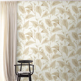 Galerie INA83602 Inia Branched Leaves All-over Beige Wallpaper INA83602 Beige Wallpaper