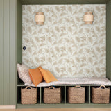 Galerie INA83602 Inia Branched Leaves All-over Beige Wallpaper INA83602 Beige Wallpaper