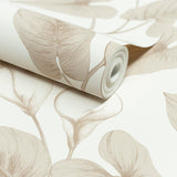 Galerie INA83602 Inia Branched Leaves All-over Beige Wallpaper INA83602 Beige Wallpaper
