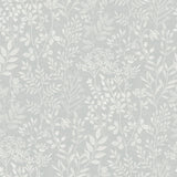 Galerie KR205001 Karuna Branched Leaves All-over Grey Wallpaper KR205001 Grey Wallpaper