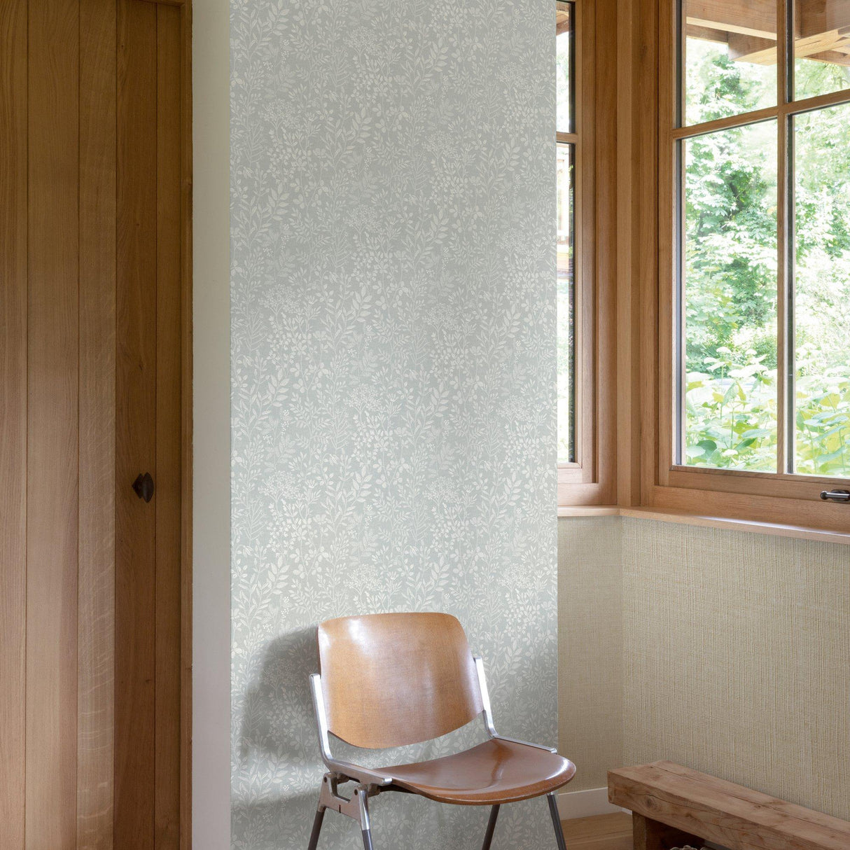 Galerie KR205001 Karuna Branched Leaves All-over Grey Wallpaper KR205001 Grey Wallpaper