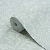 Galerie KR205001 Karuna Branched Leaves All-over Grey Wallpaper KR205001 Grey Wallpaper