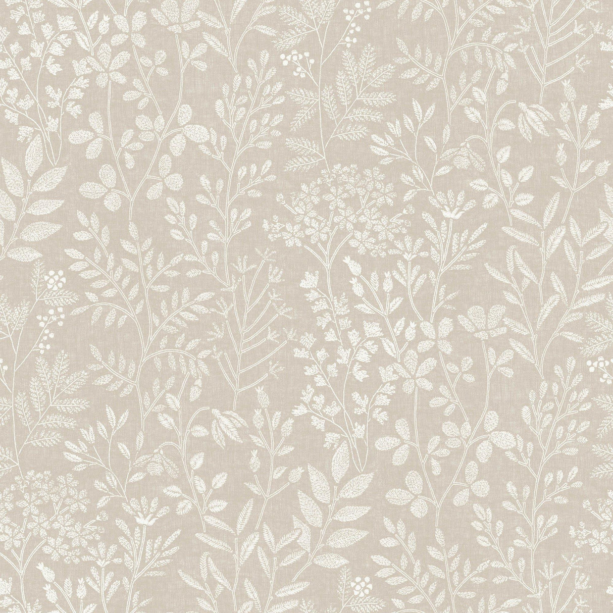 Galerie KR205002 Karuna Branched Leaves All-over Beige Wallpaper KR205002 Beige Wallpaper