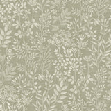Galerie KR205003 Karuna Branched Leaves All-over Green Wallpaper KR205003 Green Wallpaper