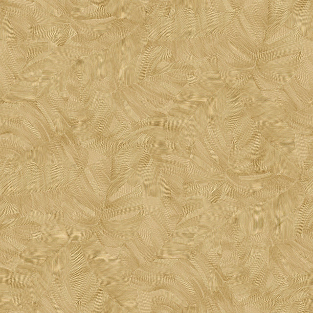 Galerie KRA67602 Karuna Branched Leaves Motive Gold Wallpaper KRA67602 Gold Wallpaper