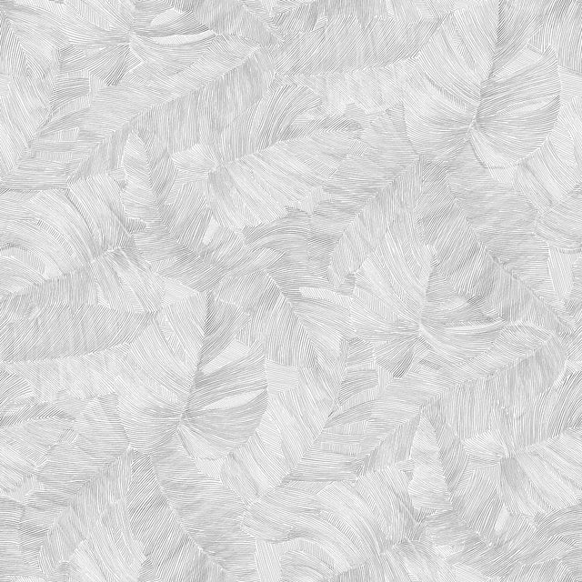 Galerie KRA67603 Karuna Branched Leaves Motive White Wallpaper KRA67603 White Wallpaper