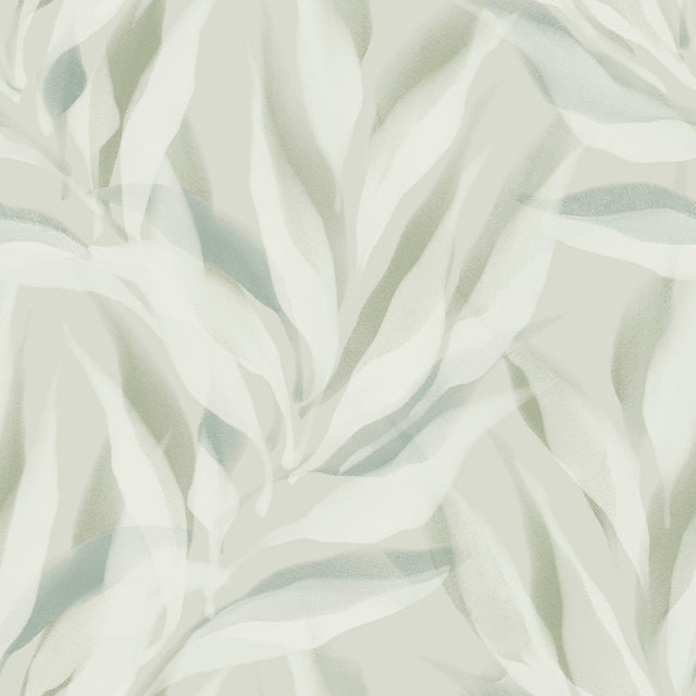 Galerie KRA76102 Karuna Branched Leaves All-over Blue Wallpaper KRA76102 Blue Wallpaper