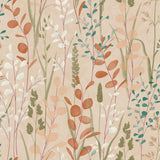 Galerie KRA76201 Karuna Branched Leaves All-over Orange Wallpaper KRA76201 Orange Wallpaper