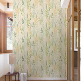 Galerie KRA76202 Karuna Branched Leaves All-over Green Wallpaper KRA76202 Green Wallpaper