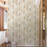 Galerie KRA76203 Karuna Branched Leaves All-over Beige Wallpaper KRA76203 Beige Wallpaper