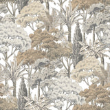 Galerie KRA76301 Karuna Branched Leaves All-over Beige Wallpaper KRA76301 Beige Wallpaper