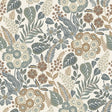 Galerie KRA76601 Karuna Classical Floral All-over Blue Wallpaper KRA76601 Blue Wallpaper