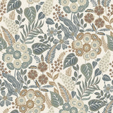 Galerie KRA76601 Karuna Classical Floral All-over Blue Wallpaper KRA76601 Blue Wallpaper