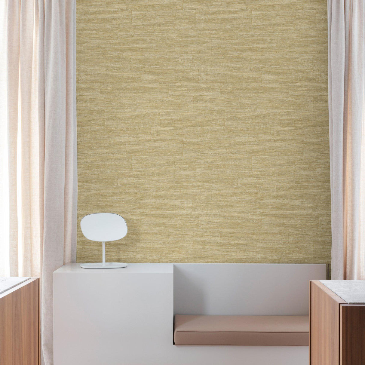Galerie PW1005 Precious Weaves Textile Plain Beige Wallpaper PW1005 Beige Wallpaper