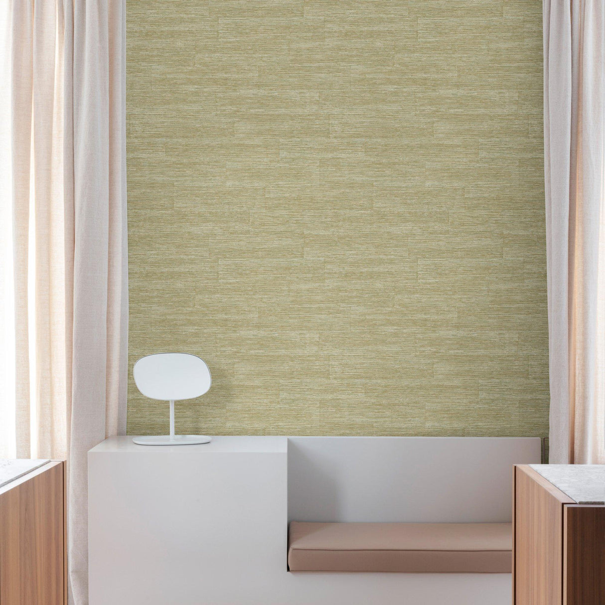 Galerie PW1010 Precious Weaves Textile Plain Beige Wallpaper PW1010 Beige Wallpaper