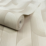 Galerie PW3108 Precious Weaves Geometric All-over Cream Wallpaper PW3108 Cream Wallpaper