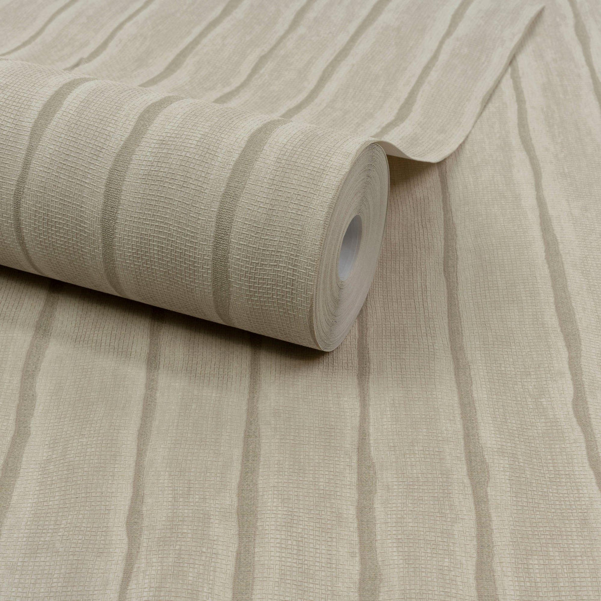 Galerie PW4004 Precious Weaves Irregular Stripes Beige Wallpaper PW4004 Beige Wallpaper