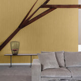 Galerie PW4005 Precious Weaves Irregular Stripes Gold Wallpaper PW4005 Gold Wallpaper