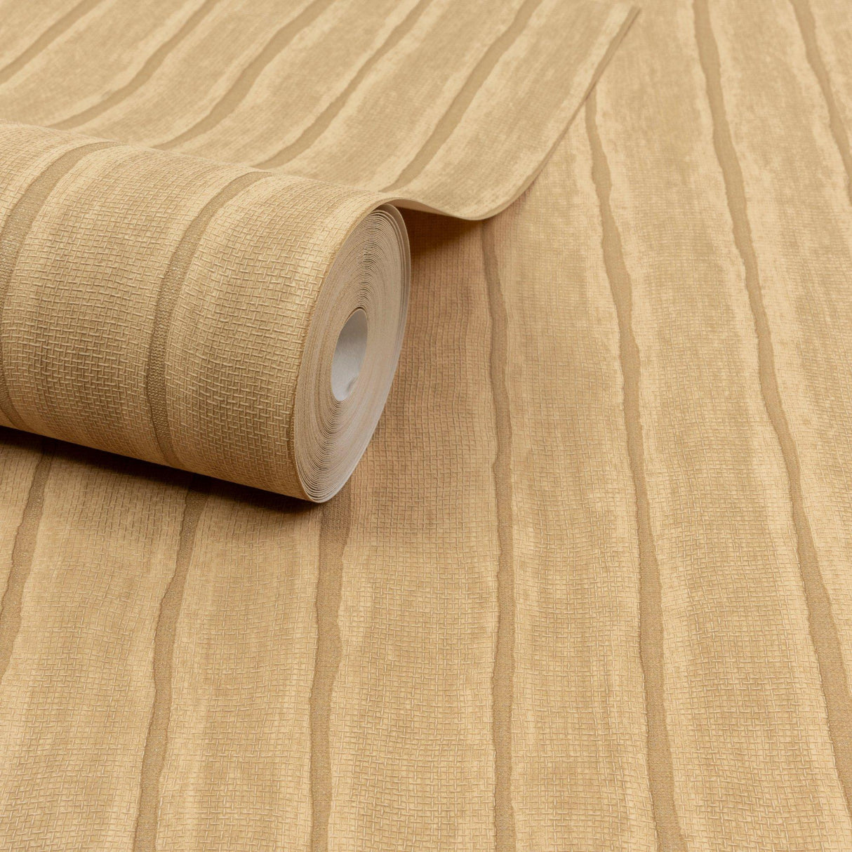 Galerie PW4005 Precious Weaves Irregular Stripes Gold Wallpaper PW4005 Gold Wallpaper