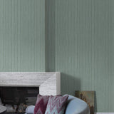 Galerie PW4006 Precious Weaves Irregular Stripes Blue Wallpaper PW4006 Blue Wallpaper