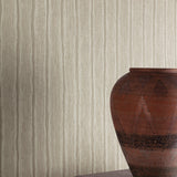 Galerie PW4008 Precious Weaves Irregular Stripes Brown Wallpaper PW4008 Brown Wallpaper