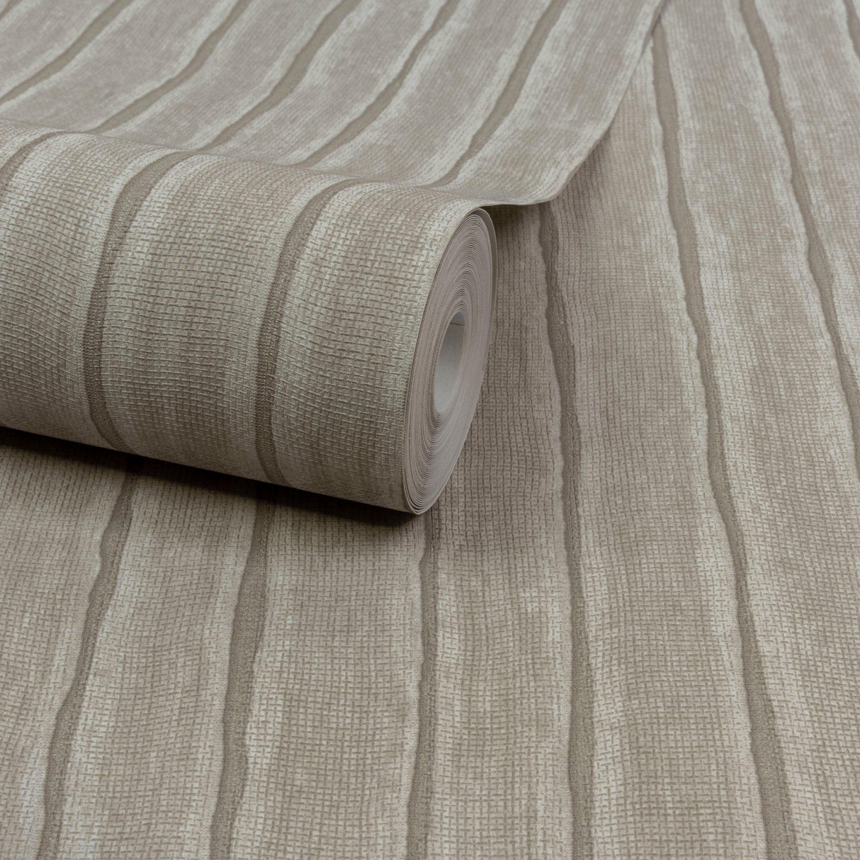 Galerie PW4008 Precious Weaves Irregular Stripes Brown Wallpaper PW4008 Brown Wallpaper