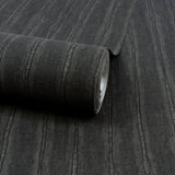 Galerie PW4009 Precious Weaves Irregular Stripes Black Wallpaper PW4009 Black Wallpaper