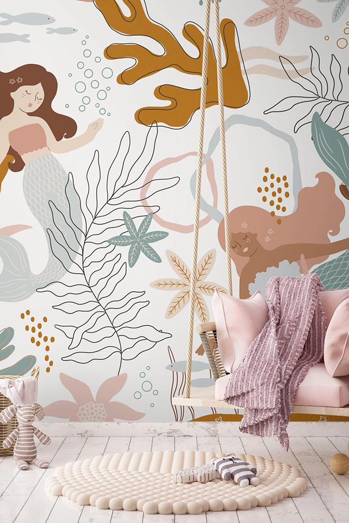 Galerie RB010-RC Day Dreamers Mermaids Multi-colored Mural RB010-RC Multi-colored Mural